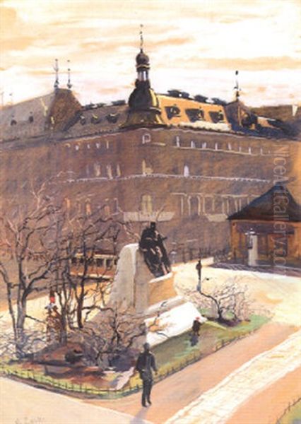 Motiv Aus Budapest Oil Painting by Oskar Laske