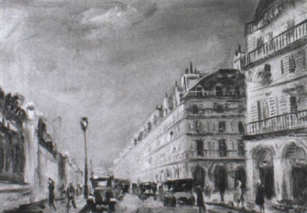 Rue De Rivoli Oil Painting by Oskar Laske