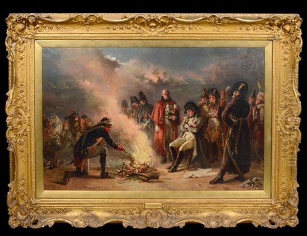 After The Battle Of Leipsic Oil Painting by John Pott Laslett