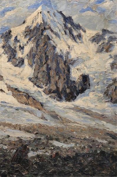 Bergmassiv Oil Painting by Erich Lasse