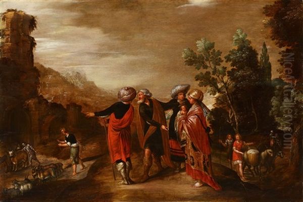 Jacob's Return To Canaan Oil Painting by Pieter Lastman