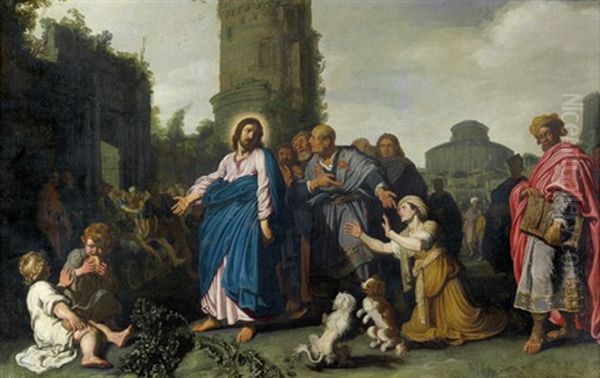 Christus Und Die Kanaaniterin Oil Painting by Pieter Lastman