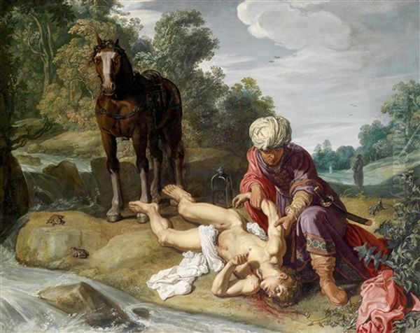 Der Barmherzige Samariter Oil Painting by Pieter Lastman