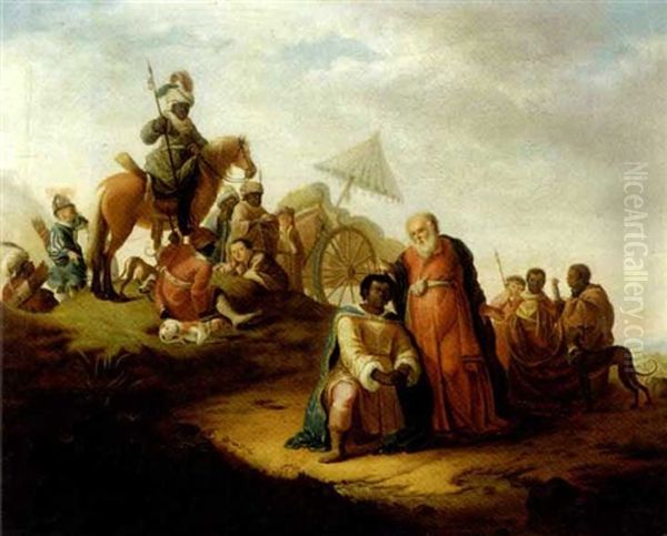 The Baptism Of The Eunuch Oil Painting by Pieter Lastman