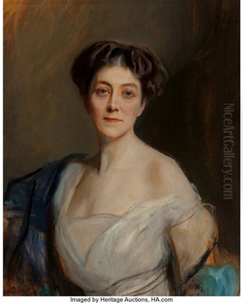 A Portrait Of Caroline Lambart, Countess Of Cavan Oil Painting by Philip Alexius De Laszlo