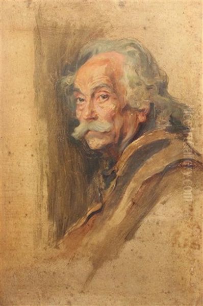 Hungarian Man With Moustache Oil Painting by Philip Alexius De Laszlo