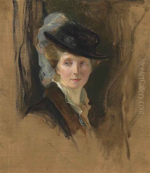 Mrs Philip De Laszlo, Nee Lucy Guinness Oil Painting by Philip Alexius De Laszlo