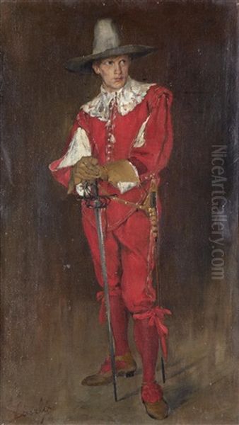 Cavalier In Red Oil Painting by Philip Alexius De Laszlo