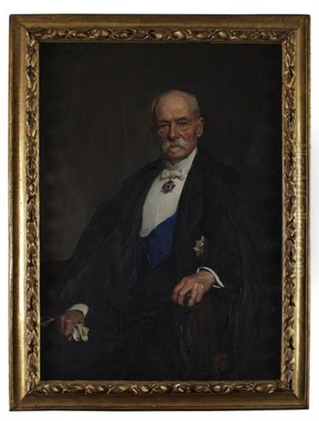 Portrait Of Field-marshal Frederick Sleigh Roberts, 1st Earl Roberts Of Kandahar Oil Painting by Philip Alexius De Laszlo