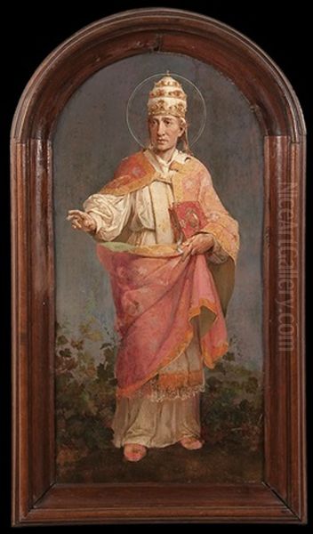 Portrait Of Pope Leo Xiii Oil Painting by Philip Alexius De Laszlo