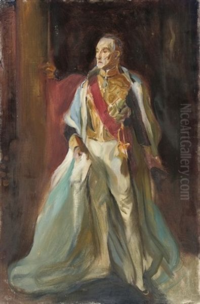 Portrait Of Sir Rufus Daniel Isaacs (sketch) Oil Painting by Philip Alexius De Laszlo