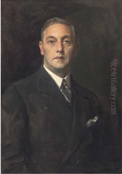 Portrait Of Mr N.l. Cappel Oil Painting by Philip Alexius De Laszlo