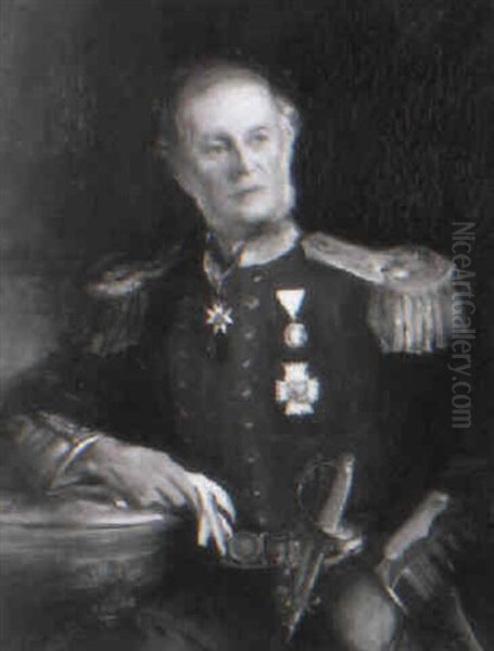 Portrait Of Admiral Sir Francis Leopold Mcclintock Oil Painting by Philip Alexius De Laszlo