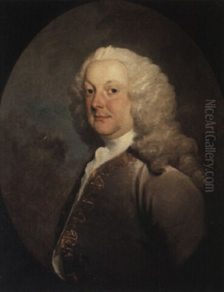 Portrait Of Richard Lambart, 4th Earl Of Cavan Oil Painting by James Latham