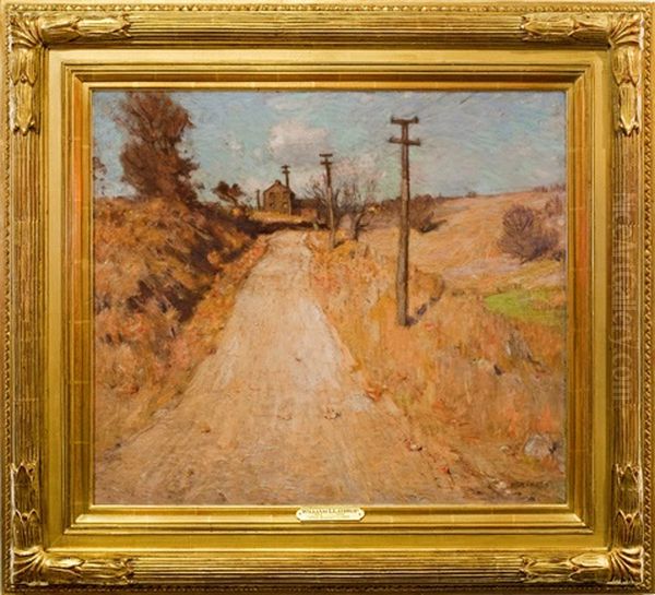 Railroad Station Oil Painting by William Langson Lathrop