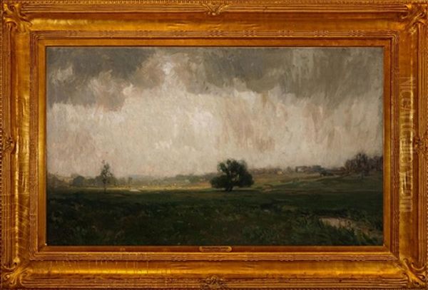 Railroad Station Oil Painting by William Langson Lathrop