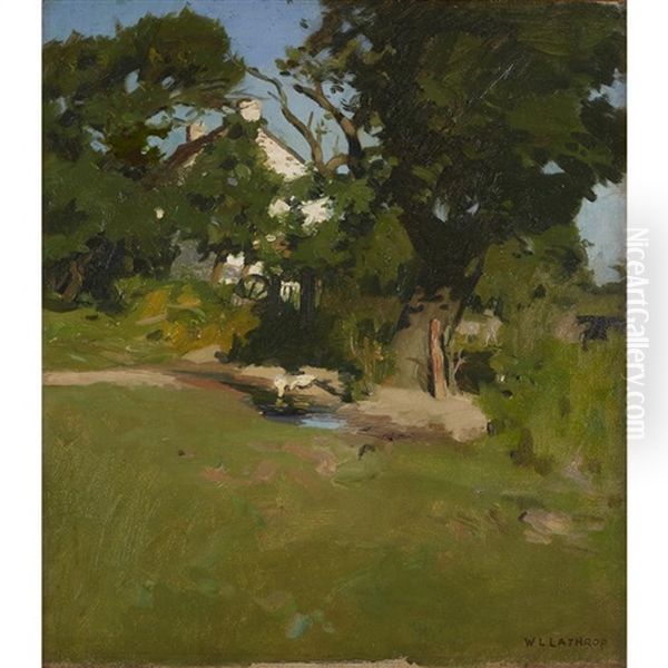 Old House Oil Painting by William Langson Lathrop