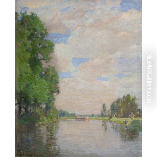 The Canal Oil Painting by William Langson Lathrop