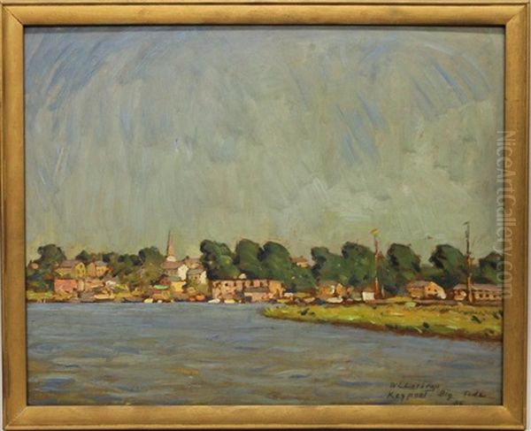 Keyport, Big Tide Oil Painting by William Langson Lathrop