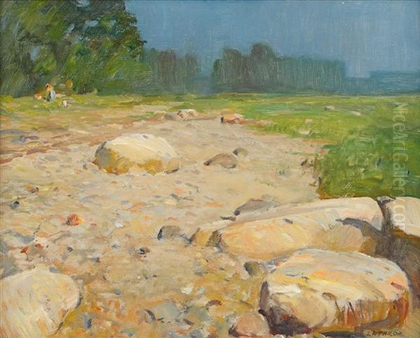 Lloyd Harbor Beach, Long Island Oil Painting by William Langson Lathrop