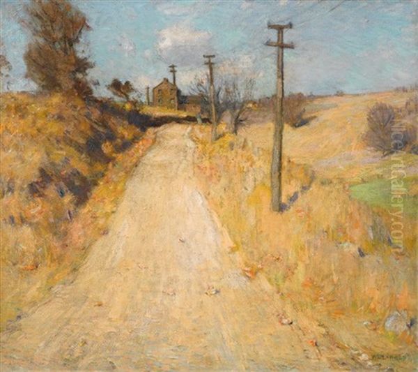 The Lane Oil Painting by William Langson Lathrop