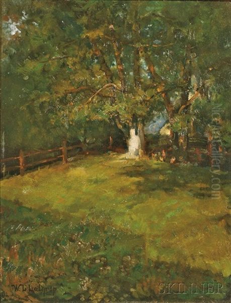 The Pasture's Edge Oil Painting by William Langson Lathrop