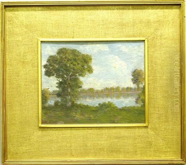 Summer Landscape Oil Painting by William Langson Lathrop