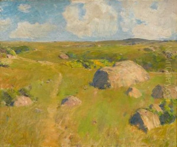 Martha's Vineyard Pasture Oil Painting by William Langson Lathrop