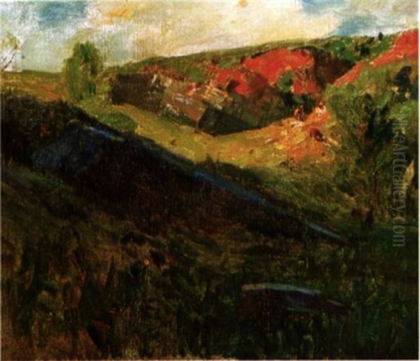 Pennsylvania Quarry Oil Painting by William Langson Lathrop