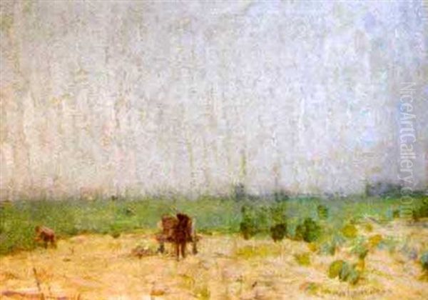 The Marsh Grass Gatherers Oil Painting by William Langson Lathrop