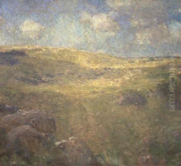 Distant Valley Oil Painting by William Langson Lathrop