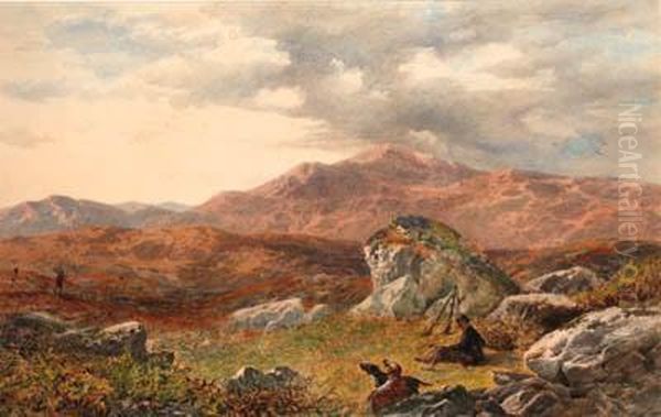 Shooting On The Moors Oil Painting by Hesketh Davis Bell