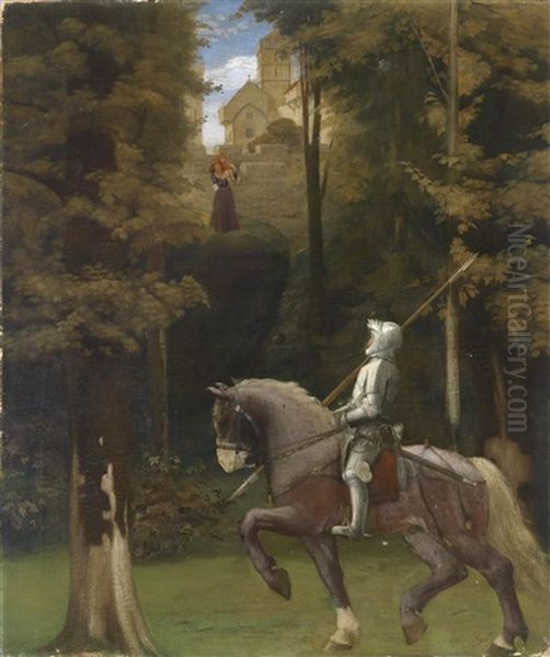 Der Ritter Oil Painting by Paul Laubmann