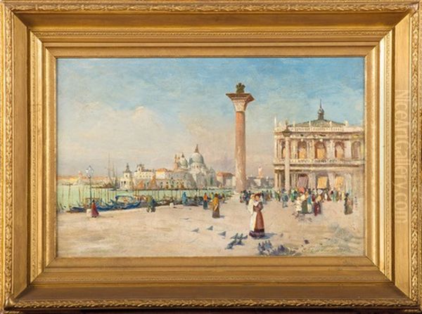 Coin De La Place Saint-marc Animee A Venise Oil Painting by Charles James Lauder