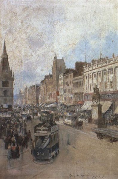 The Trongate, Glasgow Oil Painting by Charles James Lauder