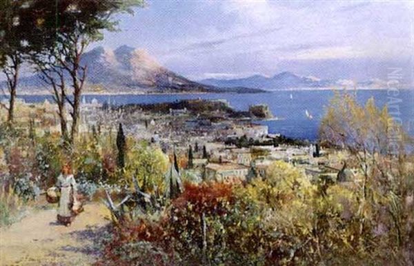 View Of Naples Oil Painting by Charles James Lauder