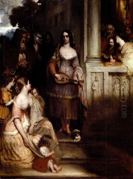 Poor Louise, The Glee Maiden, The Fair Maid Of Perth Oil Painting by Robert Scott Lauder