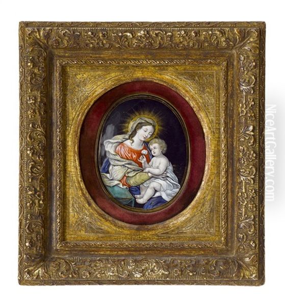 Madonna Mit Dem Jesusknaben Oil Painting by Jacques Laudin I