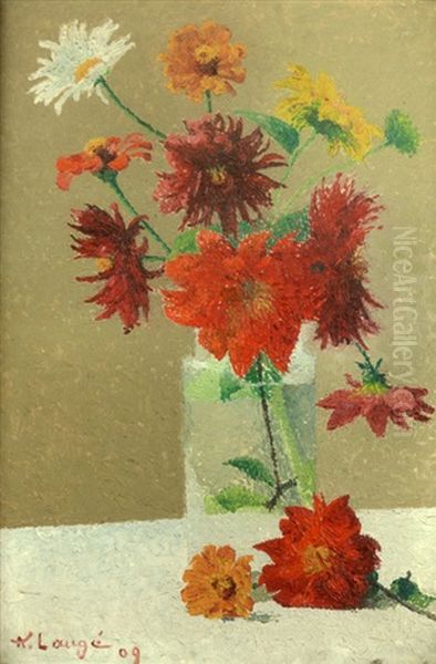 Blumenstillleben Oil Painting by Achille Lauge