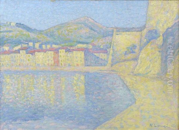 Le Port De Collioure Oil Painting by Achille Lauge