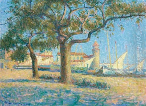 La Tour A Collioure Oil Painting by Achille Lauge