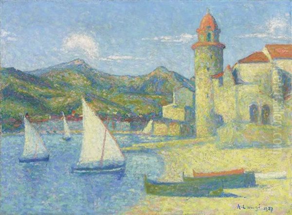 Collioure, Le Phare Oil Painting by Achille Lauge