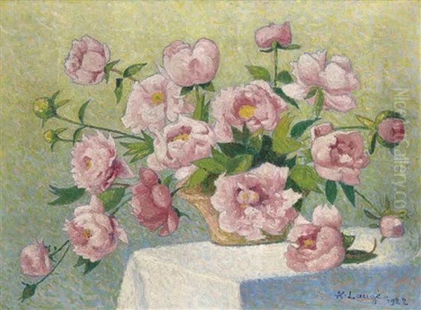 Pivoines Roses by Achille Lauge