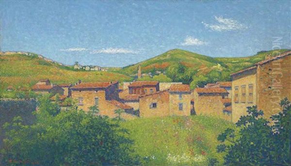 Vue Generale D'alet-les-bains Oil Painting by Achille Lauge