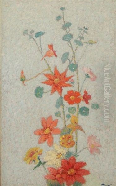 Bouquet Champetre Oil Painting by Achille Lauge