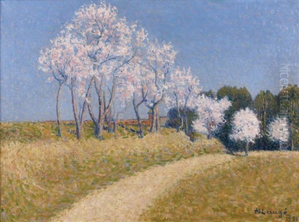 La Route Au Printemps Oil Painting by Achille Lauge