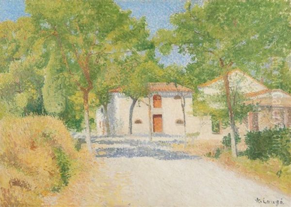 Maison Dans Les Arbres Oil Painting by Achille Lauge