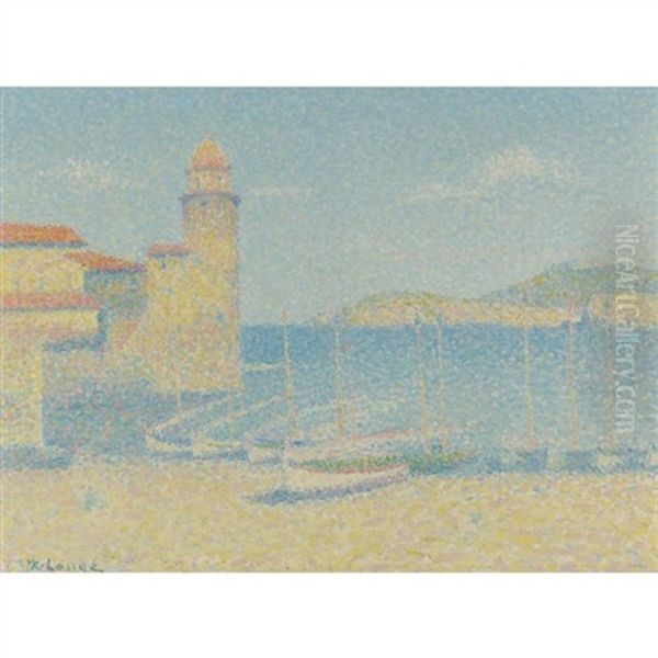 Le Port De Collioure Oil Painting by Achille Lauge