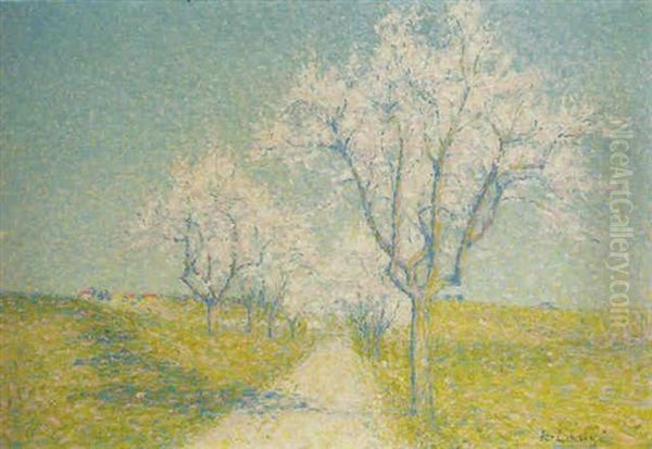 Arbres En Fleur Oil Painting by Achille Lauge