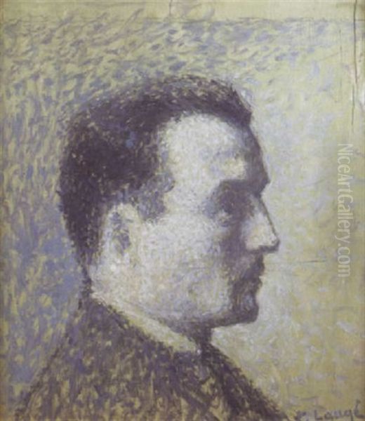 Portrait De Pierre Lauge, Fils De L'artiste Oil Painting by Achille Lauge